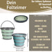 KI-generiertes Bild,Flexibler Putzeimer 10L 35x24cm faltbar mit Griff Falteimer Wassereimer Camping