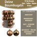 KI-generiertes Bild,12 Design Weihnachtskugeln 6cm Brandy Set Kunststoff Weihnachtsbaum-Deko