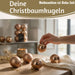 KI-generiertes Bild,12 Design Weihnachtskugeln 6cm Brandy Set Kunststoff Weihnachtsbaum-Deko