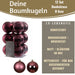 KI-generiertes Bild,12 Design Weihnachtskugeln 6cm Brandy Set Kunststoff Weihnachtsbaum-Deko