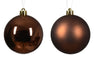 KI-generiertes Bild,12 Design Weihnachtskugeln 6cm Braun Espresso Set Kunststoff Weihnachtsbaum-Deko