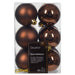 KI-generiertes Bild 12 Design Weihnachtskugeln 6cm Braun Espresso Set Kunststoff Weihnachtsbaum-Deko