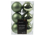 KI-generiertes Bild,12 Design Weihnachtskugeln 6cm Grün Rosmarin Set Kunststoff Weihnachtsbaum-Deko