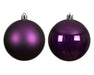 KI-generiertes Bild,12 Design Weihnachtskugeln 6cm Feige Lila Set Kunststoff Weihnachtsbaum-Deko