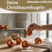 KI-generiertes Bild,12 Design Weihnachtskugeln 6cm Braun Espresso Set Kunststoff Weihnachtsbaum-Deko