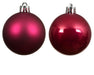KI-generiertes Bild,12 Design Weihnachtskugeln 6cm Festive Pink Set Kunststoff Weihnachtsbaum-Deko
