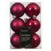 KI-generiertes Bild 12 Design Weihnachtskugeln 6cm Festive Pink Set Kunststoff Weihnachtsbaum-Deko