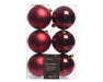 KI-generiertes Bild 12 Design Weihnachtskugeln 6cm Rot Ochsenblut Set Kunststoff Weihnachtsbaum-Deko