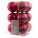 KI-generiertes Bild 12 Design Weihnachtskugeln 6cm Rot Set Kunststoff Weihnachtsbaum-Deko