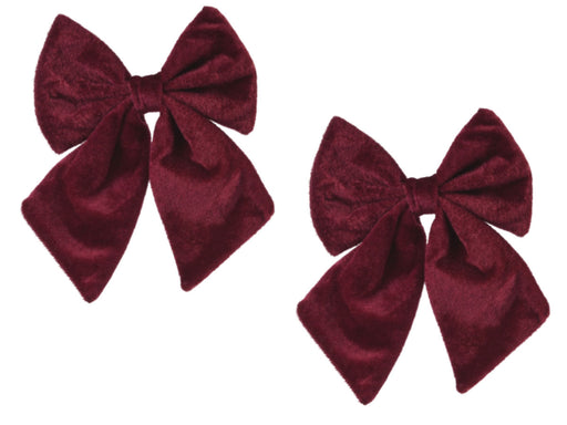 KI-generiertes Bild,2x XL Weihnachtsschleife Set 17cm Samt Rot Bordeaux Schleife für Weihnachts-Deko