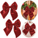 KI-generiertes Bild 2x XL Weihnachtsschleife Set 17cm Samt Rot Schleife für Weihnachts-Deko