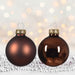 KI-generiertes Bild,18-20 Design Glas Weihnachtskugeln 6cm Braun Espresso Christbaum Dekokugel