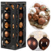 KI-generiertes Bild 18-20 Design Glas Weihnachtskugeln 6cm Braun Espresso Christbaum Dekokugel