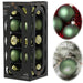 KI-generiertes Bild 18-20 Design Glas Weihnachtskugeln 6cm Grün Rosmarin Christbaum Dekokugel