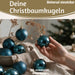 KI-generiertes Bild,18-20 Design Glas Weihnachtskugeln 6cm Rot Ochsenblut Christbaum Deko