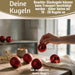 KI-generiertes Bild,18-20 Design Glas Weihnachtskugeln 6cm Blütenrosa Christbaum Dekokugel