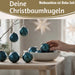 KI-generiertes Bild,18-20 Design Glas Weihnachtskugeln 6cm Petrol Smaragd Christbaum Dekokugel