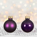 KI-generiertes Bild,18-20 Design Glas Weihnachtskugeln 6cm Lila Feige Christbaum Dekokugel