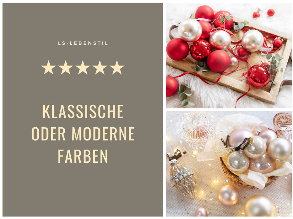 KI-generiertes Bild,4 XL Glas Weihnachtskugeln 8cm Grau - Warm Grey - Christbaum Dekokugel