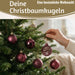KI-generiertes Bild,12 Design Weihnachtskugeln 6cm Brandy Set Kunststoff Weihnachtsbaum-Deko