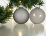 KI-generiertes Bild,4 XL Glas Weihnachtskugeln 8cm Grau - Warm Grey - Christbaum Dekokugel