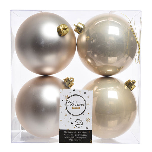 KI-generiertes Bild 4 Design Weihnachtskugeln 10cm Perle Kunststoff Dekokugel Baumkugel