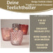 KI-generiertes Bild,4´er Set Glas Teelichthalter Retro Rosa Rose 7cm Teelichtglas Windlicht-Halter