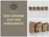 KI-generiertes Bild,Vintage Holz Wandgarderobe 55cm Eiche Braun 5 Haken Jackenhalter Garderobenleiste