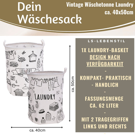 KI-generiertes Bild,Wäschesack Wäschekorb Canvas Laundry 50cm Faltbar Wäschesammler Wäschetruhe