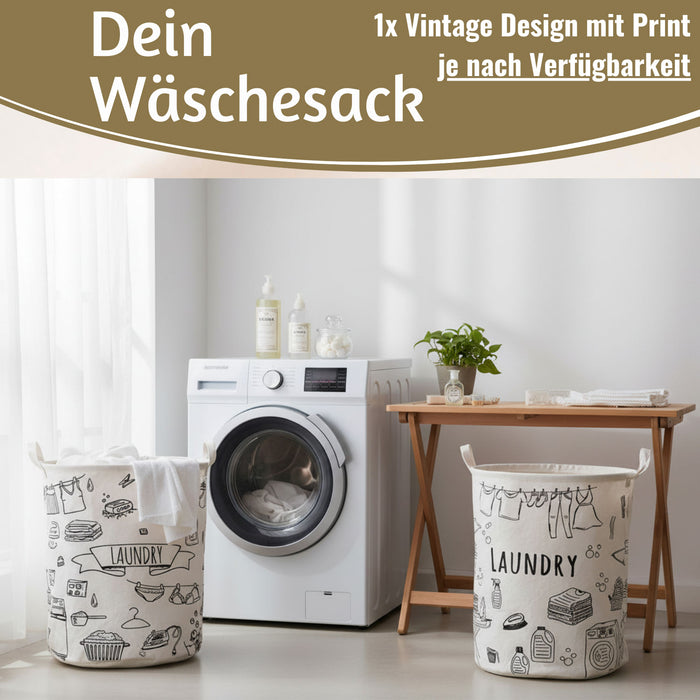 KI-generiertes Bild,Wäschesack Wäschekorb Canvas Laundry 50cm Faltbar Wäschesammler Wäschetruhe