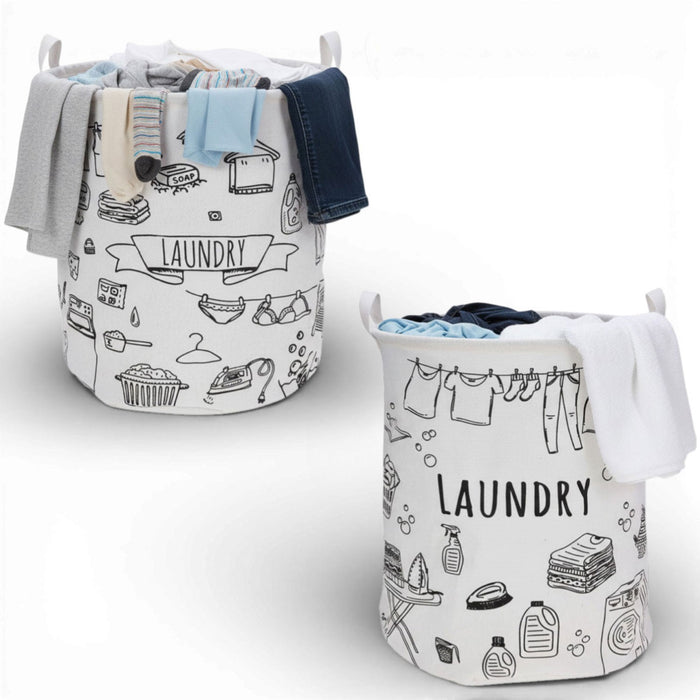 KI-generiertes Bild Wäschesack Wäschekorb Canvas Laundry 50cm Faltbar Wäschesammler Wäschetruhe