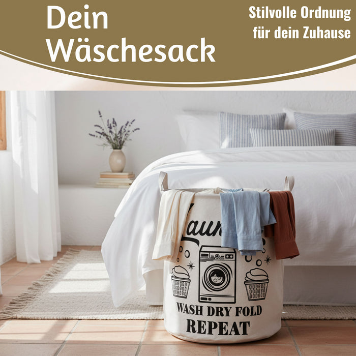 KI-generiertes Bild,Wäschesack Wäschekorb Canvas Laundry Wash 50cm Faltbar Wäschesammler Wäschetruhe