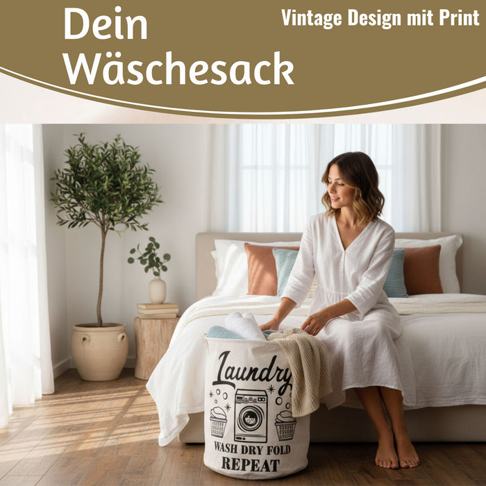 KI-generiertes Bild,Wäschesack Wäschekorb Canvas Laundry Wash 50cm Faltbar Wäschesammler Wäschetruhe