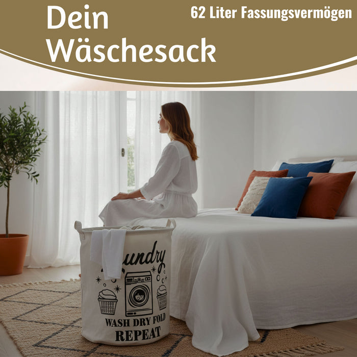 KI-generiertes Bild,Wäschesack Wäschekorb Canvas Laundry Wash 50cm Faltbar Wäschesammler Wäschetruhe