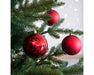 KI-generiertes Bild,33 Christbaumkugeln Kunststoff Rot Weihnachtsrot Spitze Stern Weihnachtskugeln