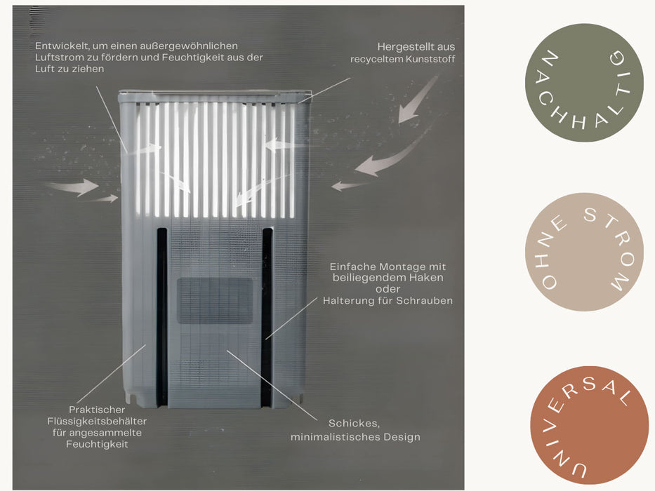 KI-generiertes Bild,Absodry Duo Family Series 6 Grau Aufhänger für Kleiderschrank Luftentfeuchter