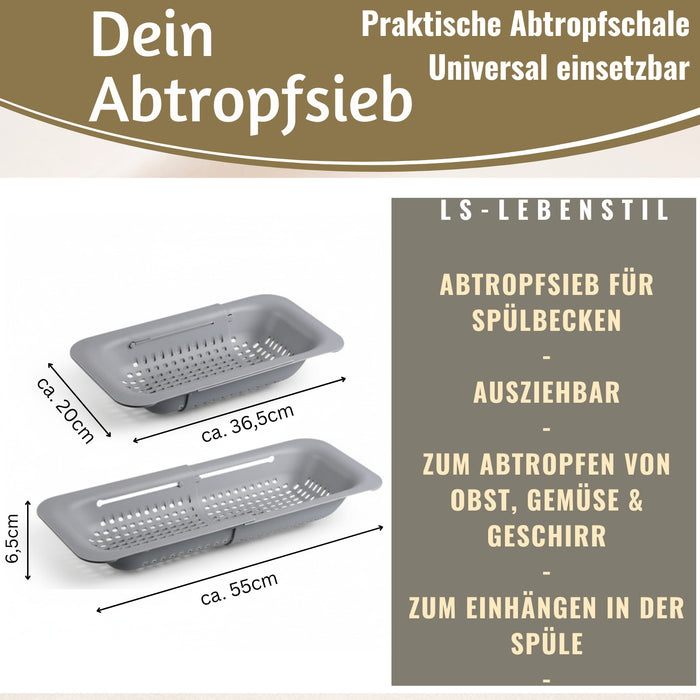 KI-generiertes Bild,Abtropfsieb Ausziehbar Spülbeckensieb Organizer Siebkorb für Spülbecken