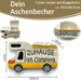 KI-generiertes Bild,XL Sturmaschenbecher Metall Camper 19x12cm Windaschenbecher Ascher