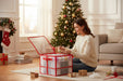 KI-generiertes Bild,Aufbewahrungsbox Organizer 27 Weihnachtskugeln Ø 10cm Christbaumkugeln