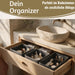 KI-generiertes Bild,Schubladen Organizer 3´er Set Ordnungssystem Regalbox Aufbewahrungsbox Faltkiste