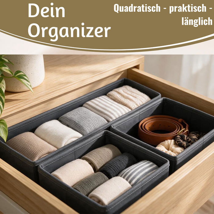 KI-generiertes Bild,Schubladen Organizer 3´er Set Ordnungssystem Regalbox Aufbewahrungsbox Faltkiste