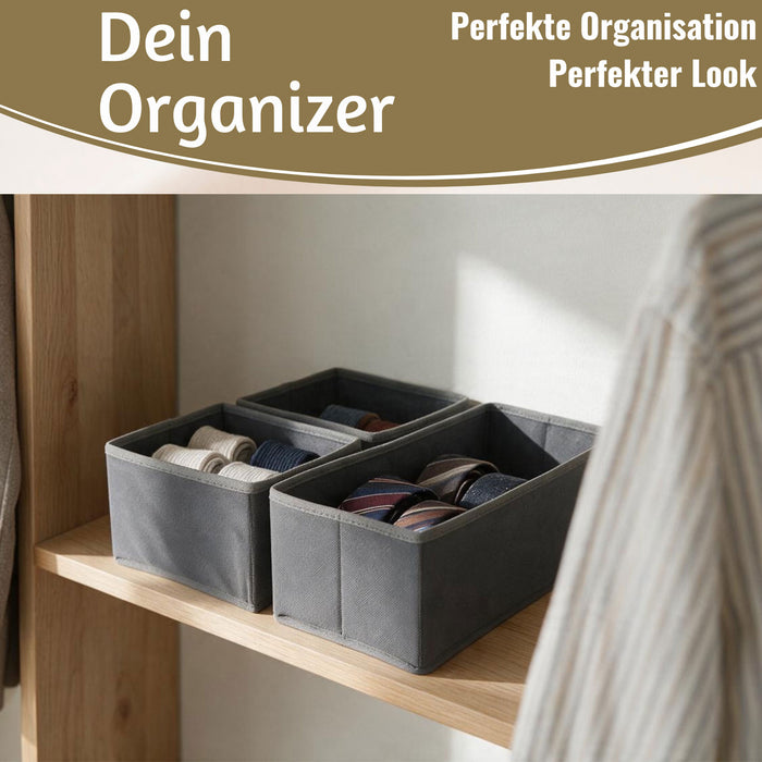 KI-generiertes Bild,Schubladen Organizer 3´er Set Ordnungssystem Regalbox Aufbewahrungsbox Faltkiste