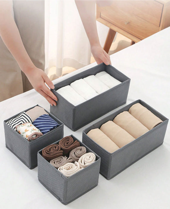 KI-generiertes Bild,Schubladen Organizer 3´er Set Ordnungssystem Regalbox Aufbewahrungsbox Faltkiste