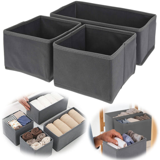 KI-generiertes Bild Schubladen Organizer 3´er Set Ordnungssystem Regalbox Aufbewahrungsbox Faltkiste