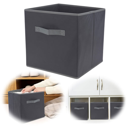 KI-generiertes Bild Aufbewahrungsbox Faltbox 30x30x30cm Grau Schublade Einsatz für Ikea Kallax