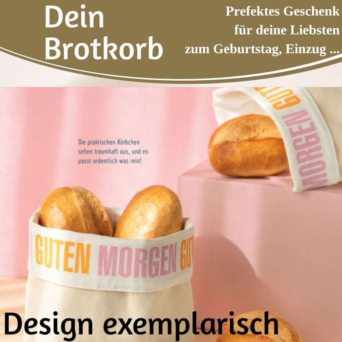 KI-generiertes Bild,Design Brotkorb Stoffkörbchen Brötchen 100% Baumwolle Brotkörbchen Brötchen