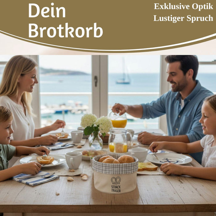 KI-generiertes Bild,Design Brotkorb Stoffkörbchen Gebäckträger 100% Baumwolle Brotkörbchen Brötchen