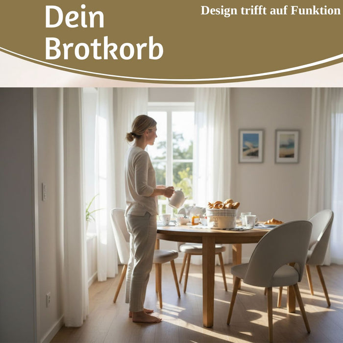 KI-generiertes Bild,Design Brotkorb Stoffkörbchen Gebäckträger 100% Baumwolle Brotkörbchen Brötchen