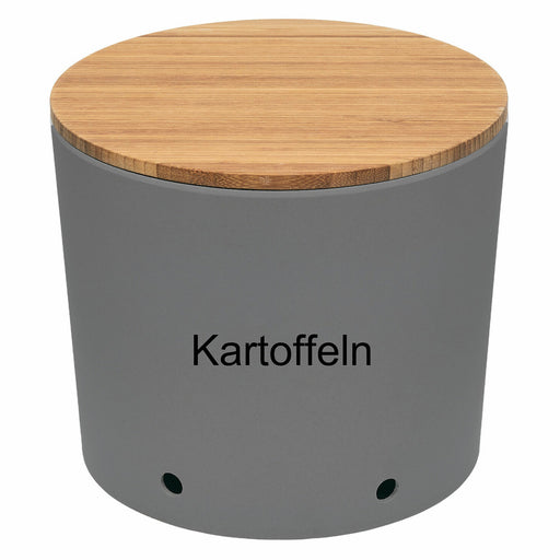 KI-generiertes Bild,Natur-Design Kartoffeltopf 23x20cm Made in Germany Grau Silber