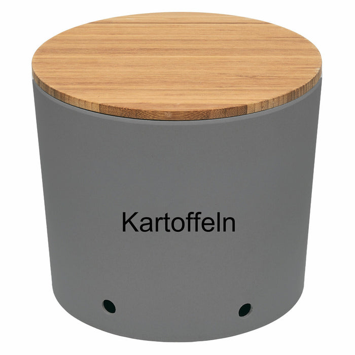 KI-generiertes Bild,Natur-Design Kartoffeltopf 23x20cm Made in Germany Grau Silber